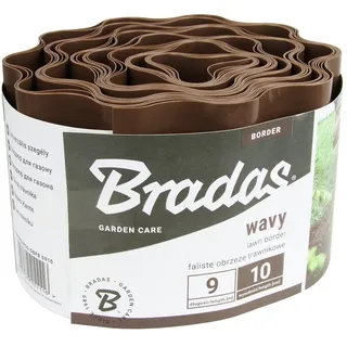 Bradas Rasenkante Beeteinfassung 9 m x 10 cm braun