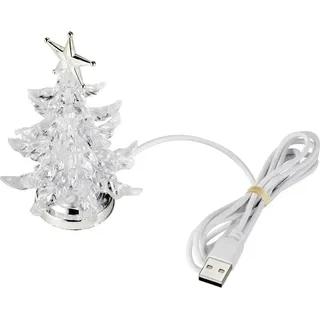 Sygonix Weihnachtsbaum Lichterkette Durchsichtig 0,0 m RGB/Silber