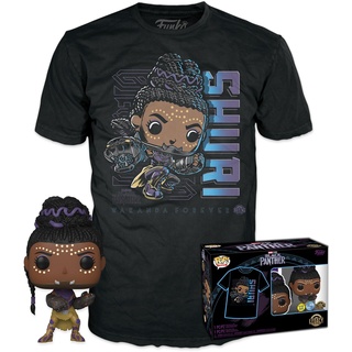 Funko Pop! & Tee: Marvel - Black Panther Shuri - Large - (L) - T-Shirt - Kleidung mit Vinyl-Sammelfigur - Geschenkidee - Spielzeug und Kurzärmeliges Top Für Erwachsene Männer und Frauen