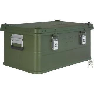 Aluminium Box mit Deckel Grün Alu Kiste Box Alukiste 50 Liter Transportbox Metallbox Alu Aufbewahrungsbox Boxen Abschliessbar Metallkiste Trucky
