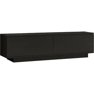 Fernsehschrank Dpoloni, Ständer für Wohnzimmerfernseher, Niedriges Wohnzimmer-Sideboard, TV-Ständerbasis, 140x36h38 cm, Schwarz - Schwarz