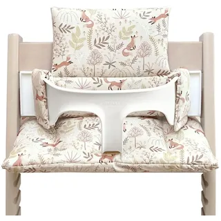 Blausberg Baby - Tripp Trapp Sitz-Kissen Set für Stokke Hochstuhl - 2-teilige Auflage/Polster/Sitzverkleinerer - Fuchs Beige, Material Oeko-TEX Standard 100 Zertifiziert