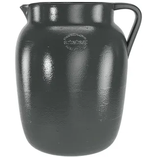 Artevasi Gaia Pitcher, Traditionelle Heimdekoration, Handgemachte Heimdekoration, Dekorative Blumenvase, Keramik, Anthrazit, 20cm hoch