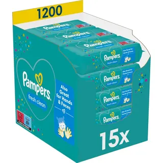 Pampers Fresh Clean Feuchttücher 15 Packungen St.