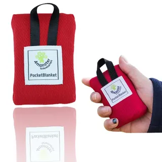 BCHKO 1pcs Mini Picknickdecke Ultraleicht ultradünne tragbare Stranddecke, Outdoor Decke für Strand, Picknick, Camping und Wandern (70 x 110 cm) (red)