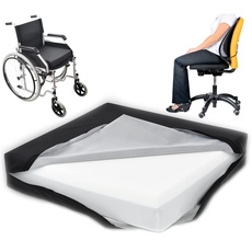 OrtoPrime Antidekubitus + HR-Sitzpolster - Memory Schaumstoff - Viscoelastisches Ischias-Sitzkissen abwaschbar - Ergonomisches Steißbeinkissen für Büro- und Rollstuhl - Schutz und Komfort