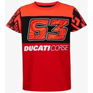 63 Bagnaia T-Shirt – Ducati Dual Line, Kind, 6/7, Rot