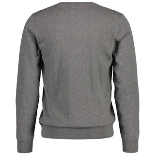 GANT Herren, Classic Cotton V-neck KLASSISCHER BAUMWOLLPULLOVER MIT V-Ausschnitt, Dunkelgrau meliert, M, EU