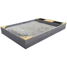 Bild Sandkasten Kelly mit Becken und Bank Grau braun 115 x 21,8 x 180 cm