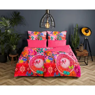 Muller Textiles HIP Satin Wende-Bettwäsche Giselah Multi Baumwolle B/L: ca. 135x200 cm - Multi