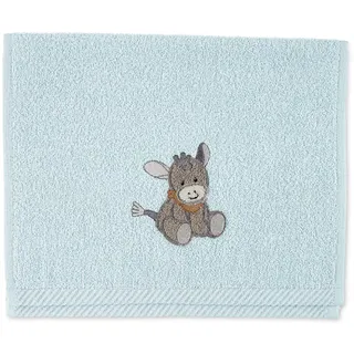 Sterntaler Kinderhandtuch Esel Emmi, Alter: ab 0 Monate, 50 x 30 cm, Hellblau