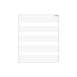 ALLboards magnetische Whiteboardfolie  Fünf Zeilen liniert 80,0 x 95,0 cm, 1 St.