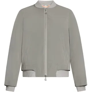 Sommerjacke AMBER & JUNE "Sommerjacke mit Kragen", Damen, Gr. 38, grau (salvia), Obermaterial: 100% Polyester PES., Jacken Sommerjacke