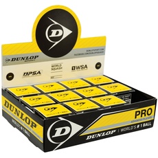 Bild Sports Dunlop Squashbälle Pro doppelgelb, 12 Stück, Offizieller Turnier-Squashball