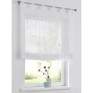 Kutti Raffrollo Nelly 120 x 140 cm weiß