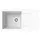 Denver 1 Becken rechts Einbauspüle Mineralwerkstoff Weiß Handbetätigung 780 x 435 mm