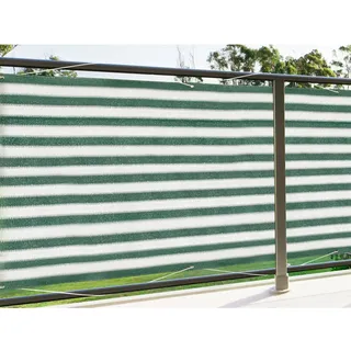 Floracord Balkonverkleidung 500 x 90 cm Grün-Weiß Polyester