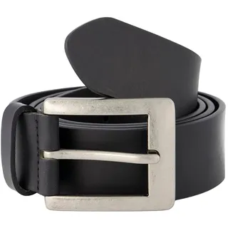 JP 1880 Herren große Größen Übergrößen Menswear L-8XL Ledergürtel, Vollrind-Leder, bis 170cm, Metallschnalle schwarz 160 705233130-160