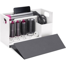 Maclean MC-478 Aufbewahrungsbehälter mit einer magnetischen Abdeckung geeignet für Lockenstab Föhn und Zubehör, Kompatibel mit Dyson Airwrap Styler mit Zubehör 367x150x220mm