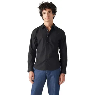 Levi's Hemd mit Button-Down-Kragen Herren, Jet Black, M