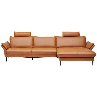 Valdera Ecksofa , Braun , Leder , Echtleder , Longlife-Leder, Semi-Anilinleder , Ottomane rechts, L-Form , 334x172 cm , Goldenes M , erweiterbar, Fußauswahl, Lederauswahl, Stoffauswahl, planbar, Sitzqualitäten, seitenverkehrt erhältlich, Hocker erhältlich, Rücken echt, individuell planbar , Wohnzimmer, Sofas & Couches, Wohnlandschaften, Ecksofas