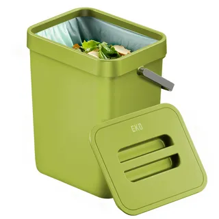EKO - Puro Hängekorb – Wandmontierbarer oder hängender Mülleimer für kompostierbaren Abfall – perfekt für Küche und Zuhause, 3 Liter (Limette)
