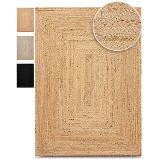 carpetfine Nele Juteteppich 100 x 150 cm Beige