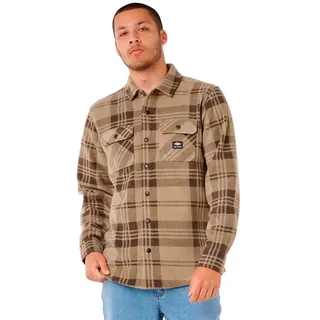 Rip Curl Fun Times Polar Fleece Langarmhemd - Khaki Rock - L