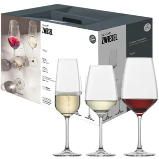 Schott Zwiesel Allround Set Tulip (12er-Set), zeitlose Weingläser und Sektgläser im Set, spülmaschinenfeste Tritan-Kristallgläser, Made in Germany (Art.-Nr. 124336)