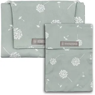 MIMUSELINA | Set mit tragbarer Wickelunterlage Unterwegs und Wickeltasche | Wasserdicht, Faltbar und aus 100% OEKO-TEX Baumwolle | Baby-Zubehör für unterwegs oder auf Reisen