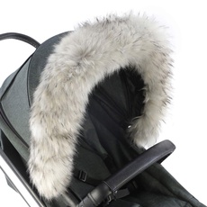 For-Your-Little-One aFHACWBC-LG119 - Pram Fur Hood Trim kompatibel On Bebe Confort, Light Grey