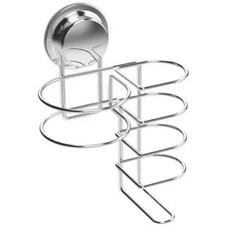 Navaris Halterung für Haartrockner und Glätteisen - Halter Wandhalterung mit Saugnapf - Set aus Fönhalter und Glätteisenhalter - ohne Bohren