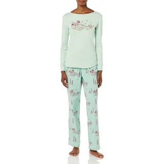 Amazon Essentials Disney | Marvel | Star Wars Damen Schlafanzug-Schlaf-Sets Flanell, Mickey Winter - Womens, XS