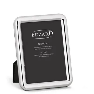 Edzard Fotorahmen Como für Foto 13 x 18 cm, edel versilbert, anlaufgeschützt, mit 2 Aufhängern