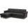 Home Affaire Eckcouch Leder 3-Sitzer Schwarz