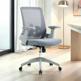 Idimex Bürodrehstuhl Capval , Grau , Kunststoff , Mode , 63x108x61 cm , Büromöbel, Bürostühle, Drehstühle