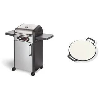 Enders® Elektrogrill eFLOW PRO 2 TURBOTM, mit Gussrost SWITCH GRIDTM & SWITCH GRID Pizzastein, Halter aus Gusseisen, für Enders® Gasgrill mit Rost-in-Rost System, Grill-Rost-Zubehör