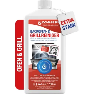 MAXXI CLEAN | Backofen & Grillreiniger - das Original | 750 ml Gel Paste | selbstarbeitender Reiniger und Fettlöser | für Backofen, Herdplatte & Grill | löst hartnäckige Verkrustungen