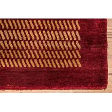 morgenland Wollteppich »Loribaft Teppich handgeknüpft rot«, rechteckig, handgeknüpft, rot