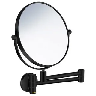 Smedbo Schminkspiegel , Schwarz , Metall , rund , 20x20x34 cm , feuchtraumgeeignet , Spiegel, Schminkspiegel