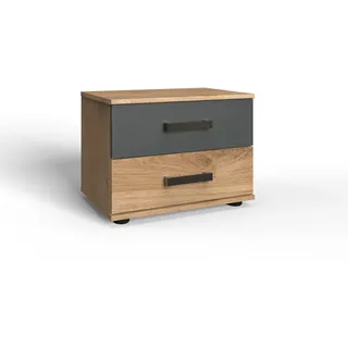 Wimex Stockholm Nachtschrank Graphit/Plankeneiche