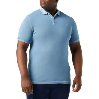 Marc O'Polo Herren Kurzarm-Poloshirt mit Stretch-Anteil Shaped Fit, Blau (Kashmir Blue), XS