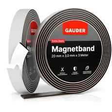 Bild Magnetband selbstklebend stark (3m) | Magnetstreifen mit extra starkem Kleber | Magnetklebeband