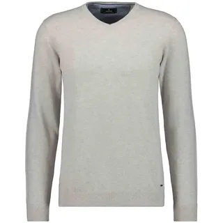 V-Ausschnitt-Pullover RAGMAN, Herren, Gr. 48, grau (hellgrau), Strick, 95% Baumwolle 5% Cashmere, V-Ausschnitt, Pullover V-Ausschnitt-Pullover