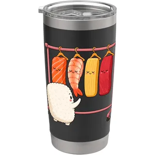 Funny Sushi Rice Character Shopping for Neta Outfits Cute Doppelwandiger Edelstahl-Thermobecher