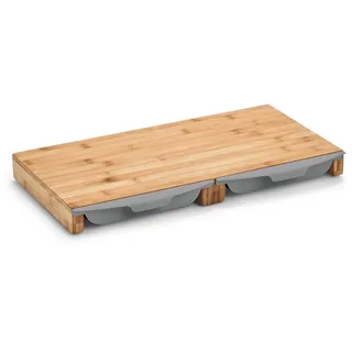 Zeller Schneidebrett-Set Bambus 2-teilig 55 x 28,5 x 5 cm Beige/Braun