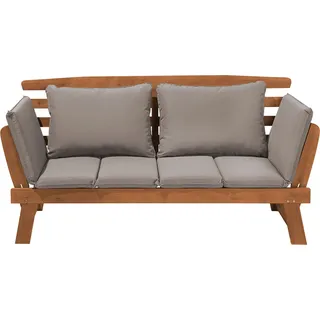 Beliani Gartensofa 210 x 82 x 66 cm Braun