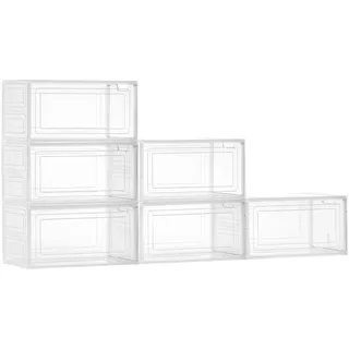Vevor Schuhaufbewahrungsbox 6-tlg. klar