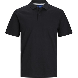 JACK & JONES Herren JORLUCCA Jersey Polo SS Poloshirt, Black, M