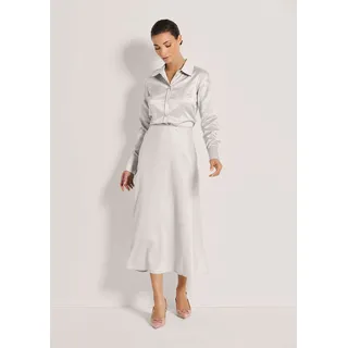 Madeleine Midirock Damen Satin Weiß 48